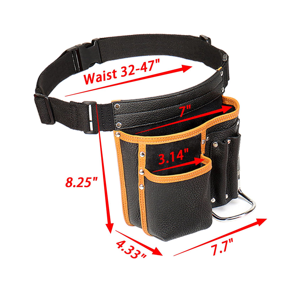 Genuine Leather Adjustable Tool Belt Pouch I6663