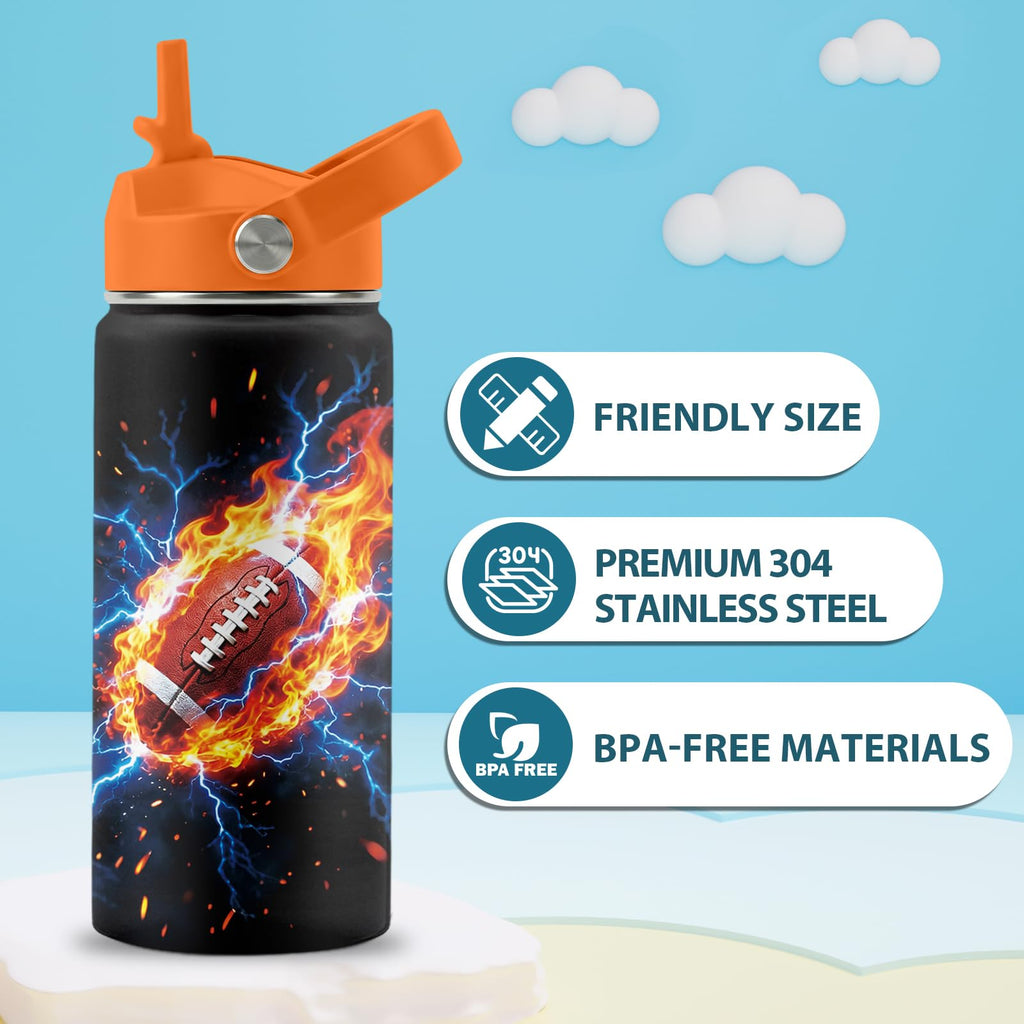 16 oz Stainless Steel Insulated Water Bottle with Straw Lid, 2 Pack W132601