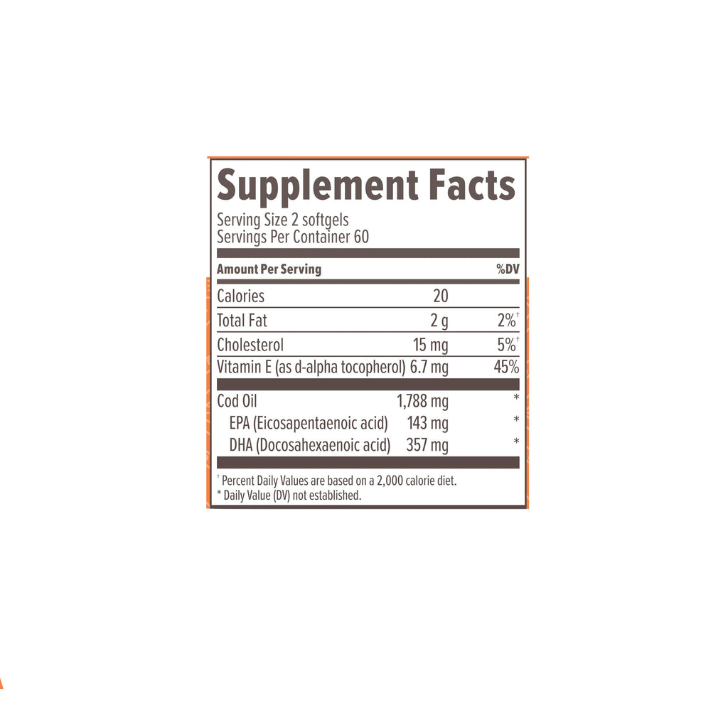 Omega-3 Fatty Acid Daily Supplement, 120 Count R44782