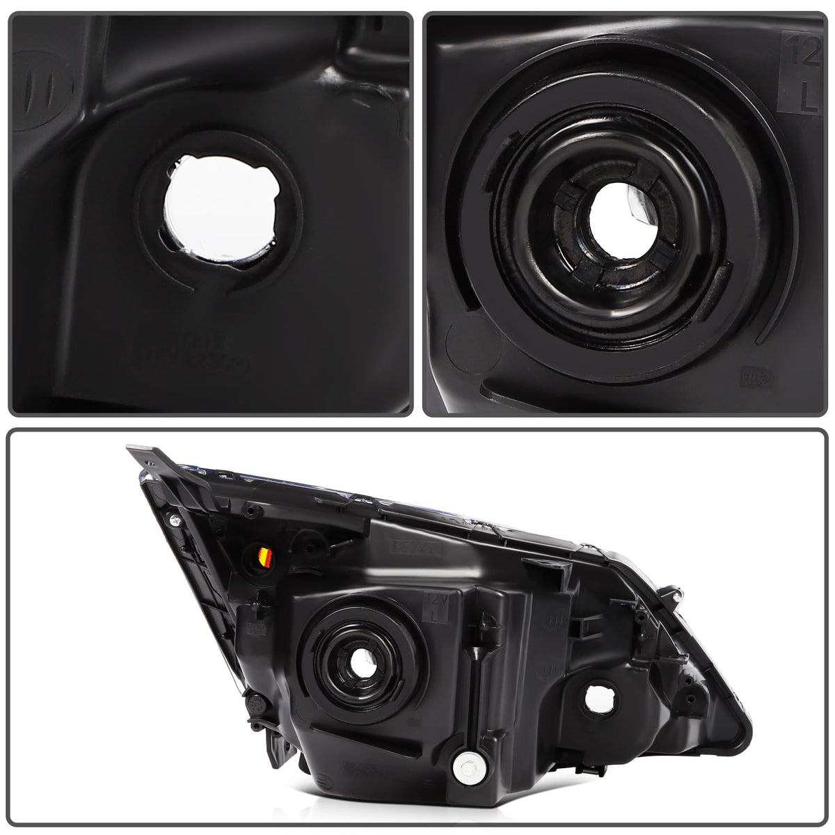 Chrome Housing Clear Corner Headlight Assembly K6382