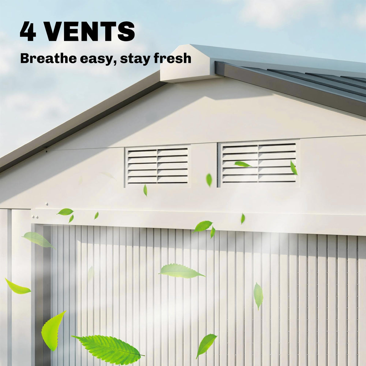 7' x 4' Metal Outdoor Storage Shed L1439