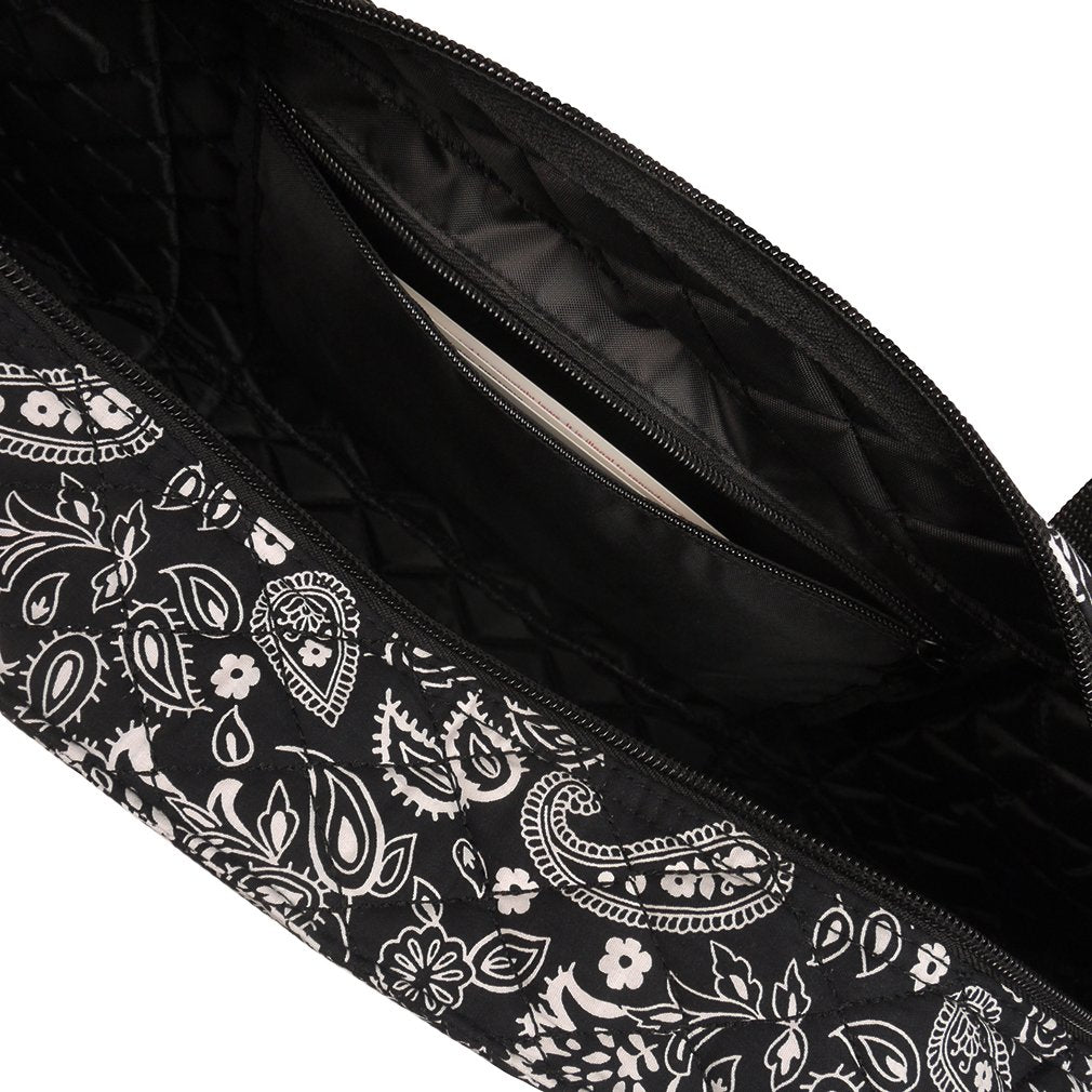 Black Paisley Mahjong Set with Soft Bag, 166 Ivory Colored Engraved Tiles, 4 All-in-One Rack/Pushers R60283