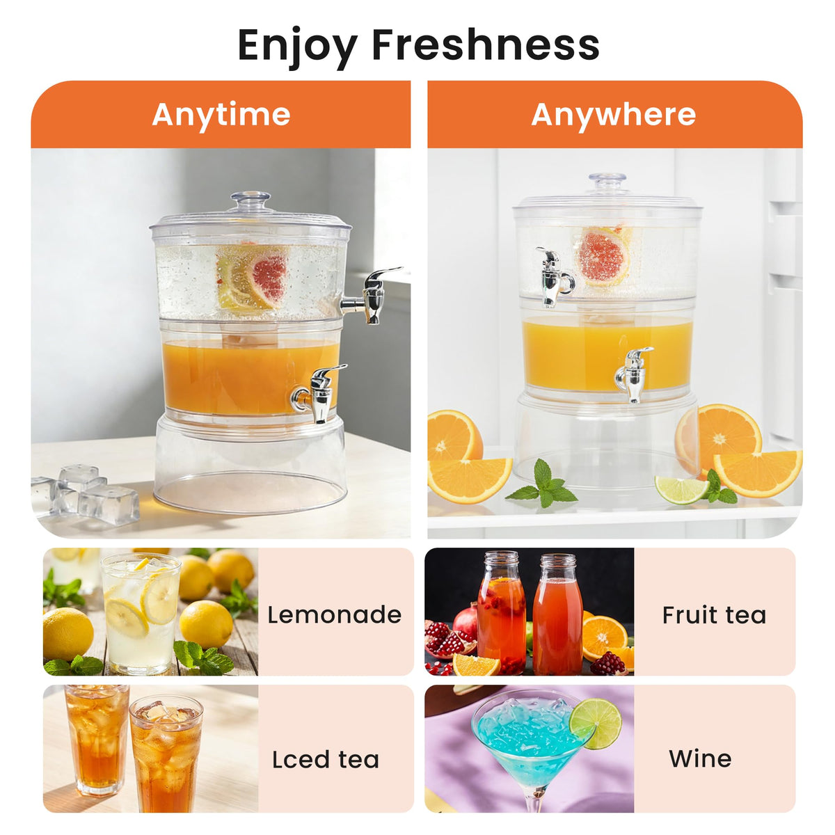 2 Gallon Beverage Dispenser with Stand O270897