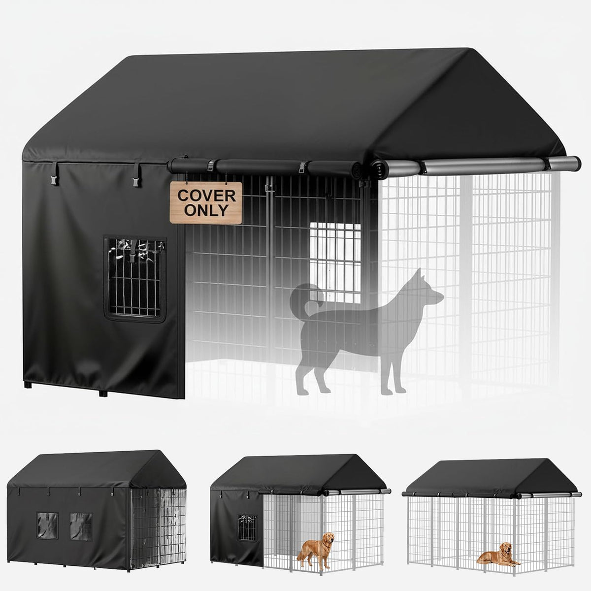 8x4x6ft Waterproof Dog Kennel Cover Q1487