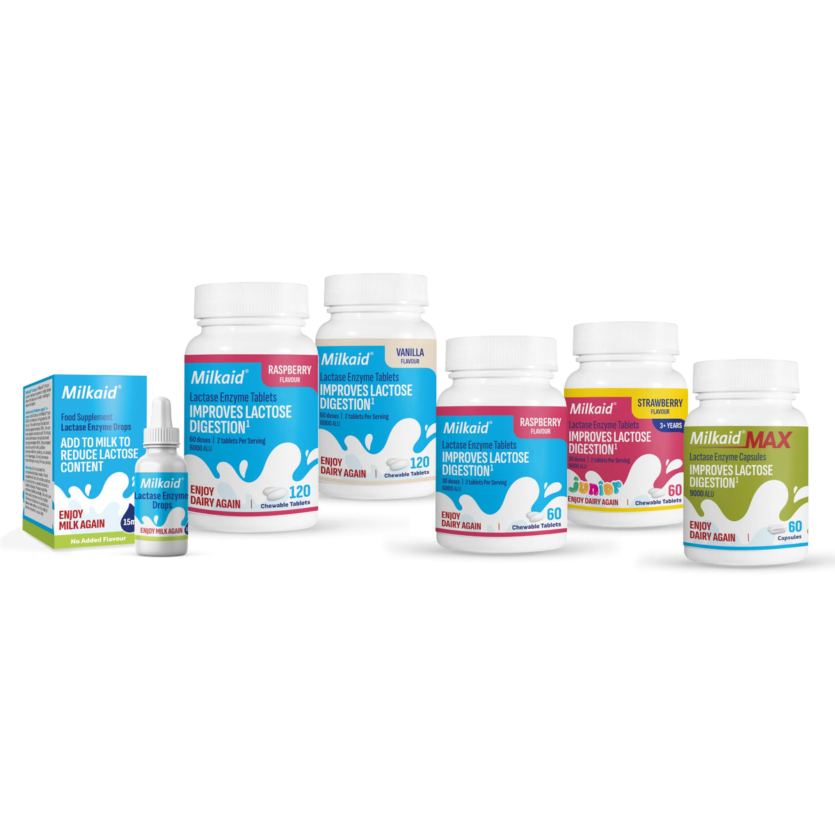Chewable Lactase Enzyme Tablets 60 Tablets Raspberry B5067