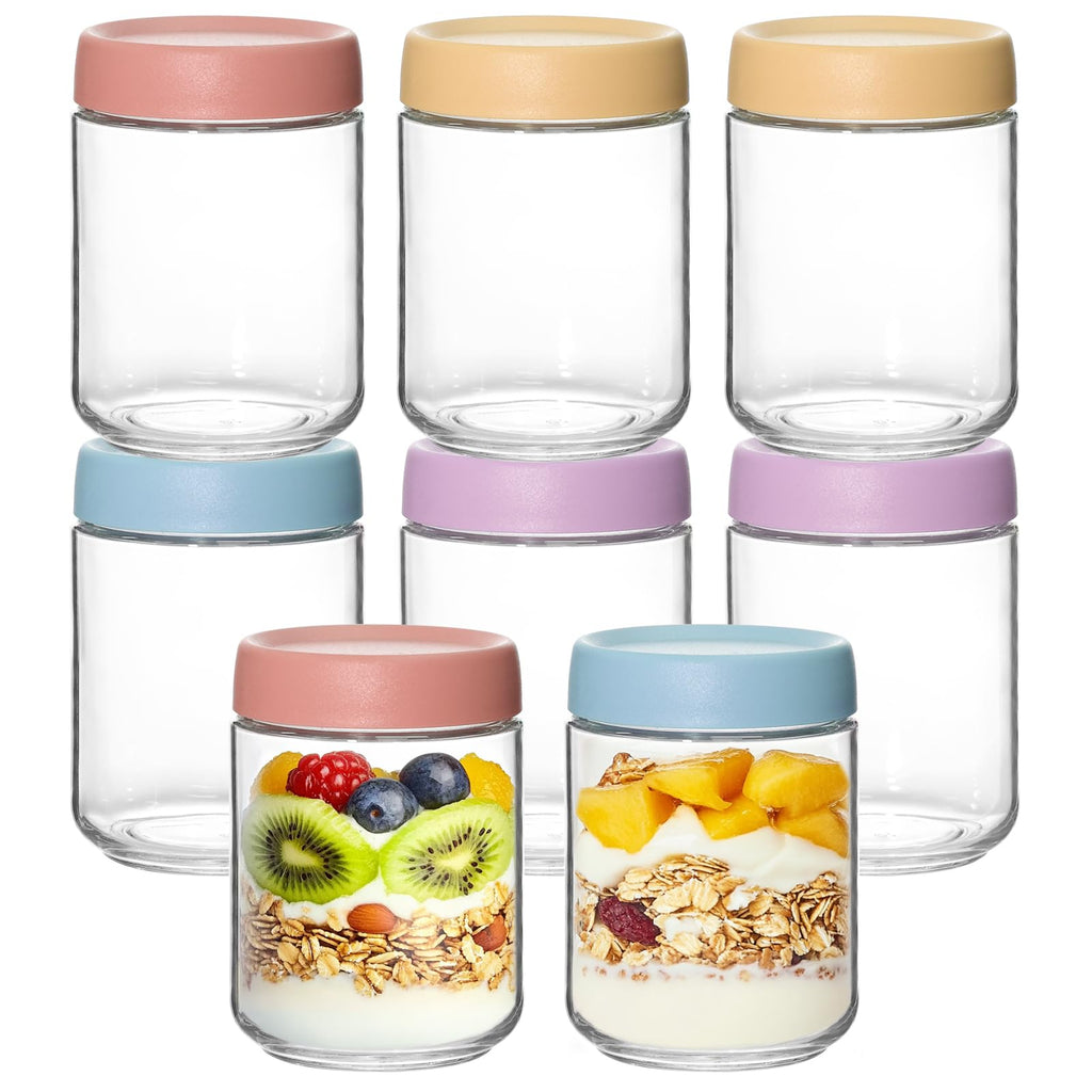 8Pcs 16oz Glass Overnight Oats Containers U4280