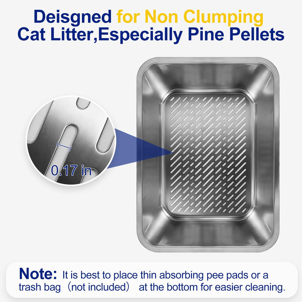 Stainless Steel Sifting Litter Box with Sifter F330723