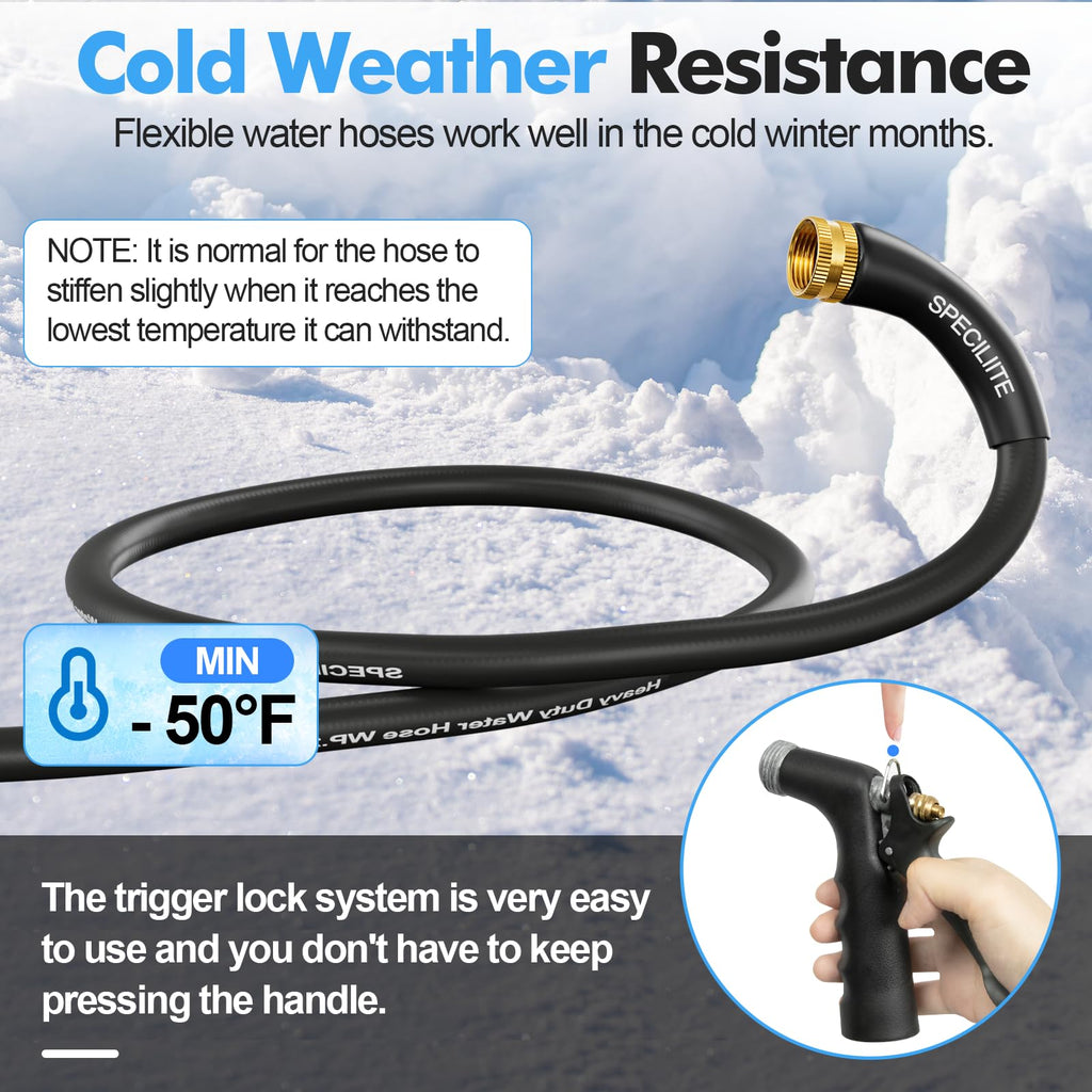3/4" Hot/Cold Garden Water Hose 100 ft E653