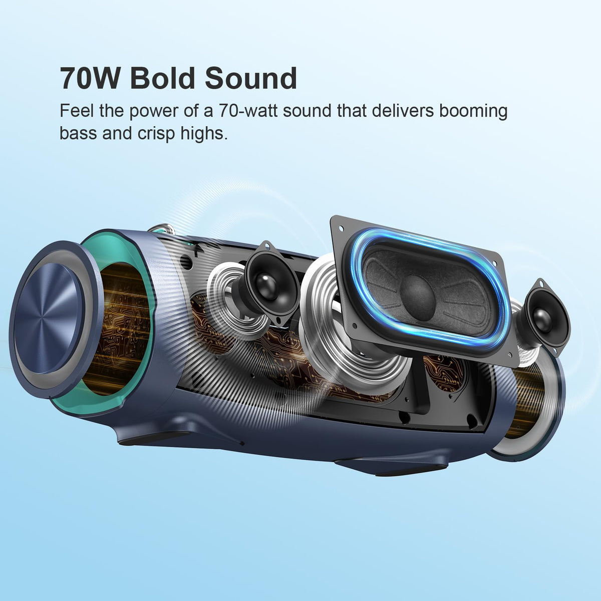 Wireless Bluetooth Speaker, IPX6 Waterproof H3600