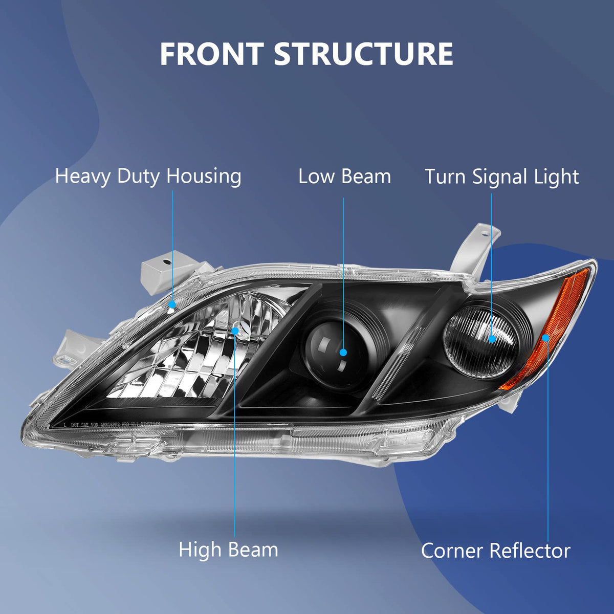 Headlight Assembly for Toyota Camry 2007-2009 T7570