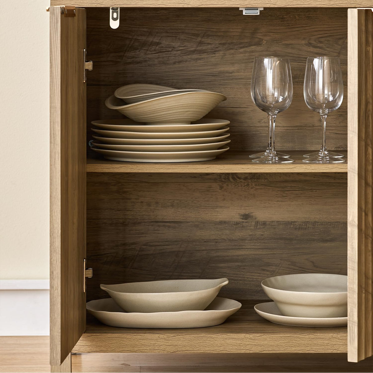 56" Golden Oak Buffet Cabinet P60091