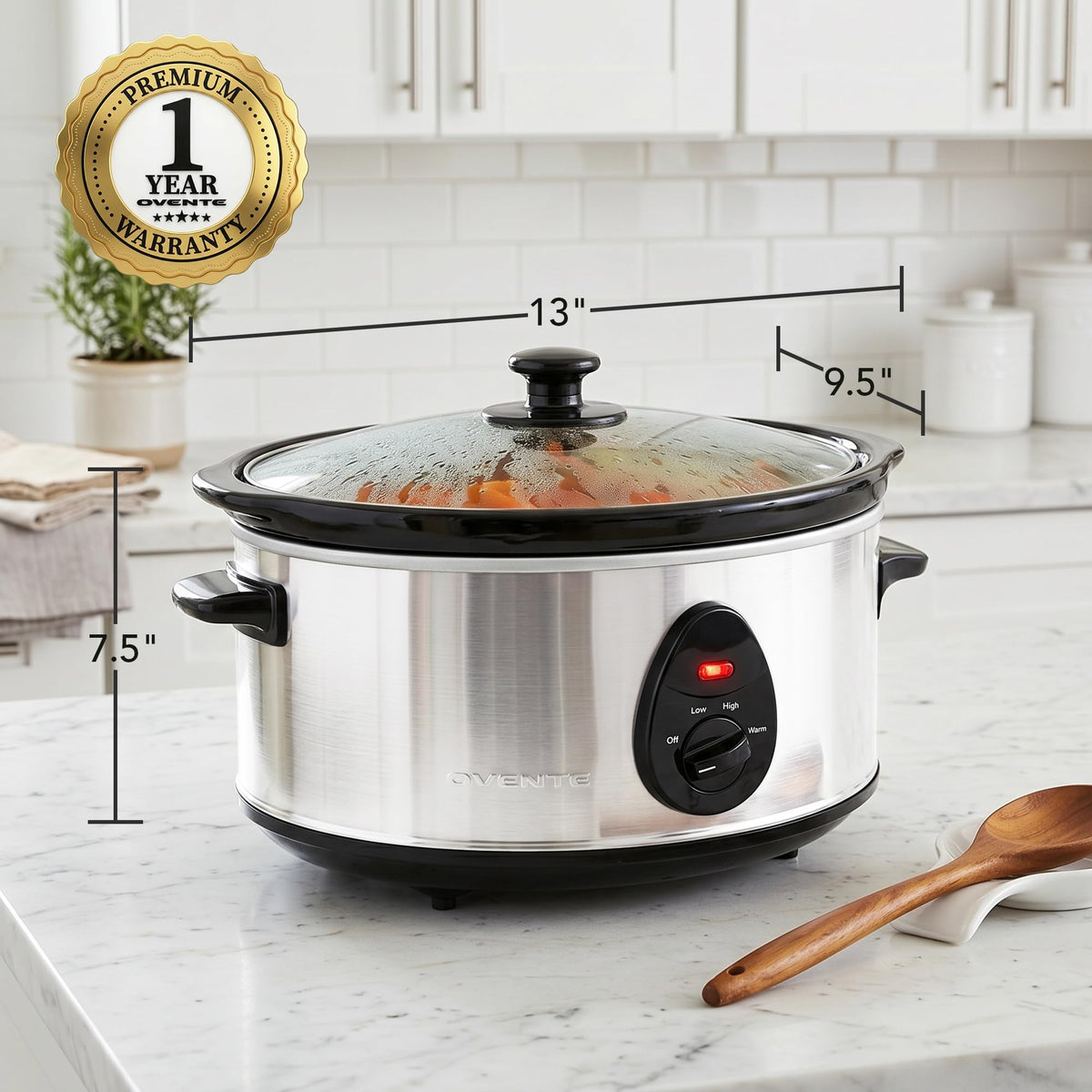 3.7 Qt Electric Slow Cooker O912883
