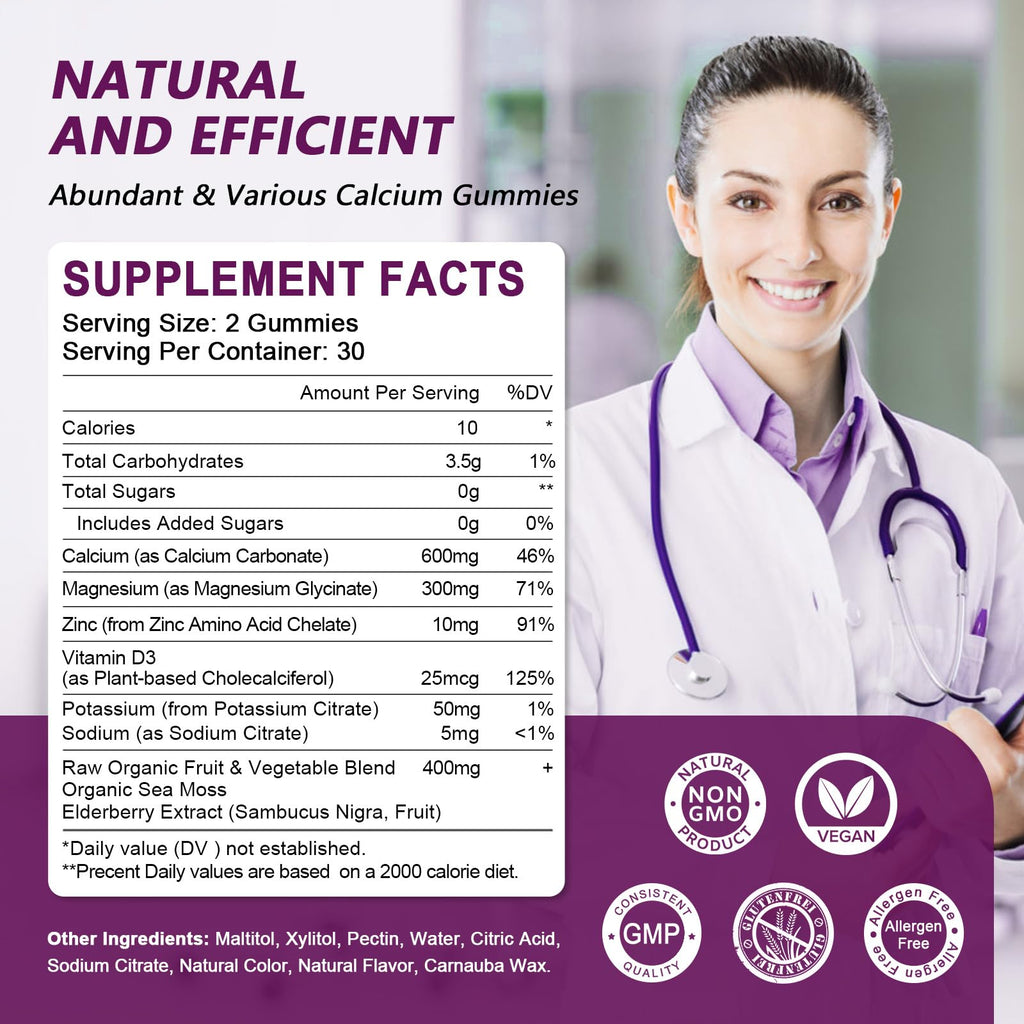 Calcium Magnesium Zinc with Vitamin D3 60 Count H89463