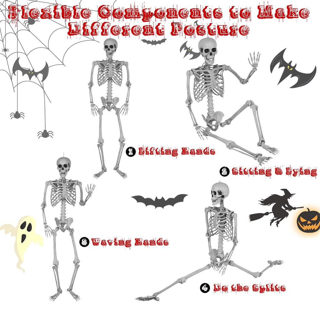 5.4ft Full Body Skeleton with Movable Joints M25782