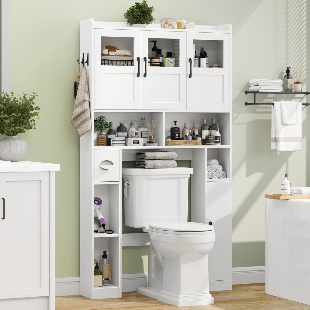 Over The Toilet Cabinet with 3 Acrylic Doors G651
