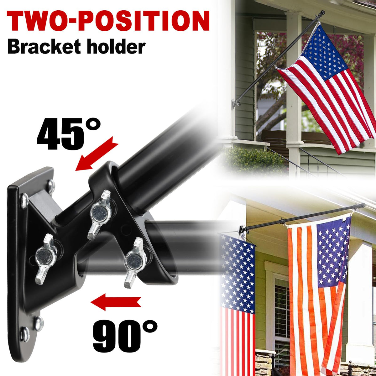 5ft Stainless Steel Flag Pole Kit with Bracket P17933
