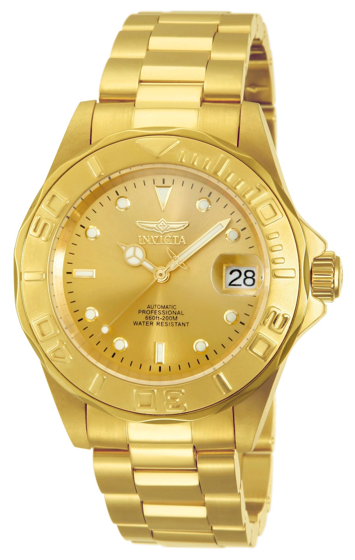 Gold Dial Stainless Steel Watch Q1173