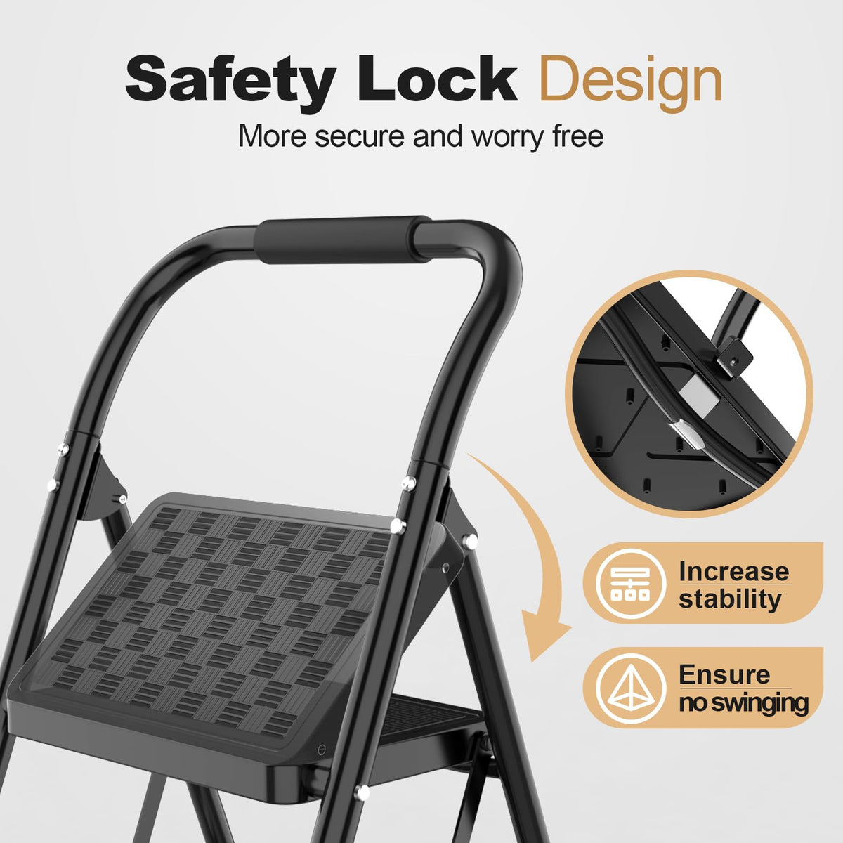 3 Step Foldable Step Stool Z210