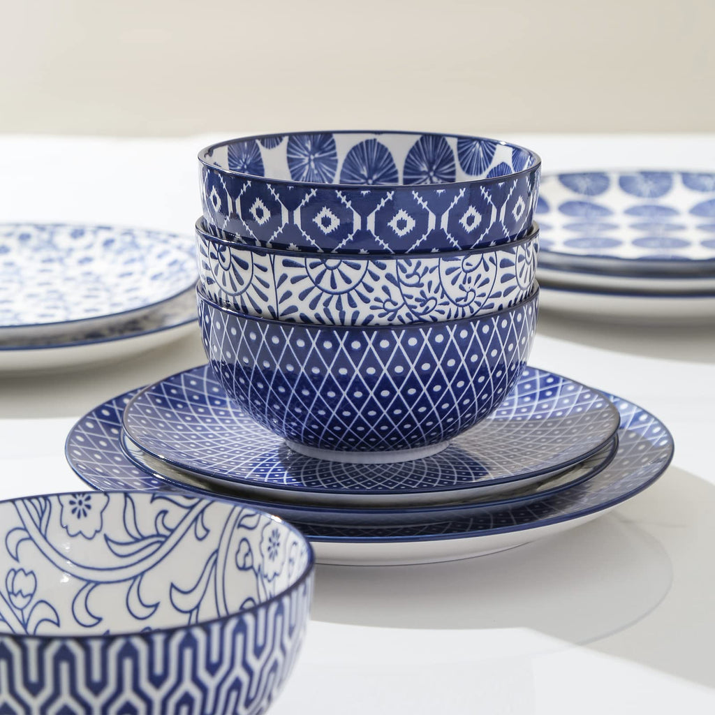 Ceramic Dinnerware Sets 12 Piece Cappuccino Cups with Saucers and Metal Stand H5312