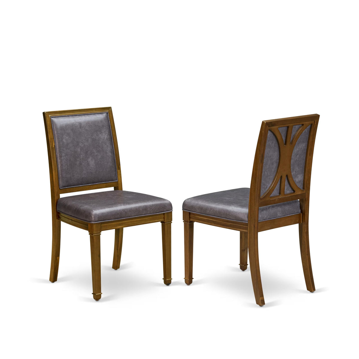 9 Piece Kitchen Table Set with 8 Dark Grey Polyester Chairs J144333