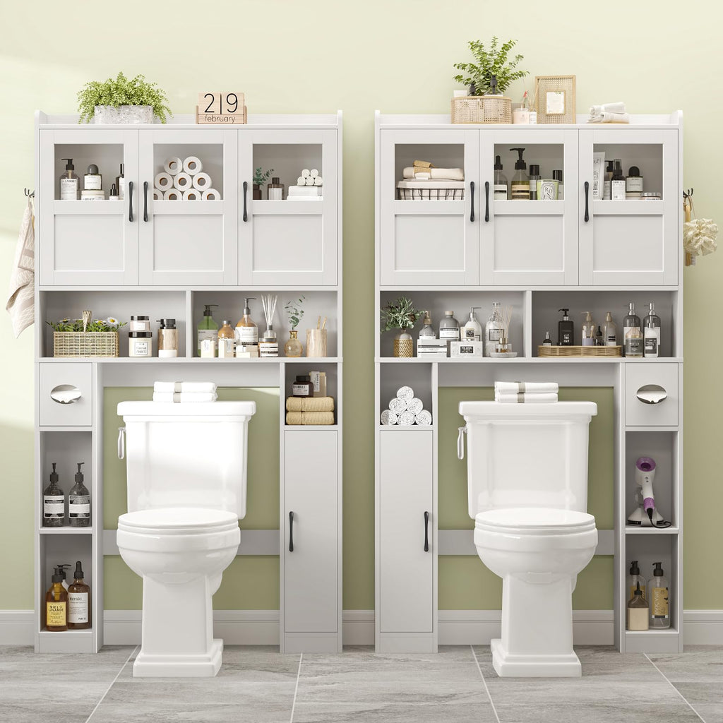 Over The Toilet Cabinet with 3 Acrylic Doors G651