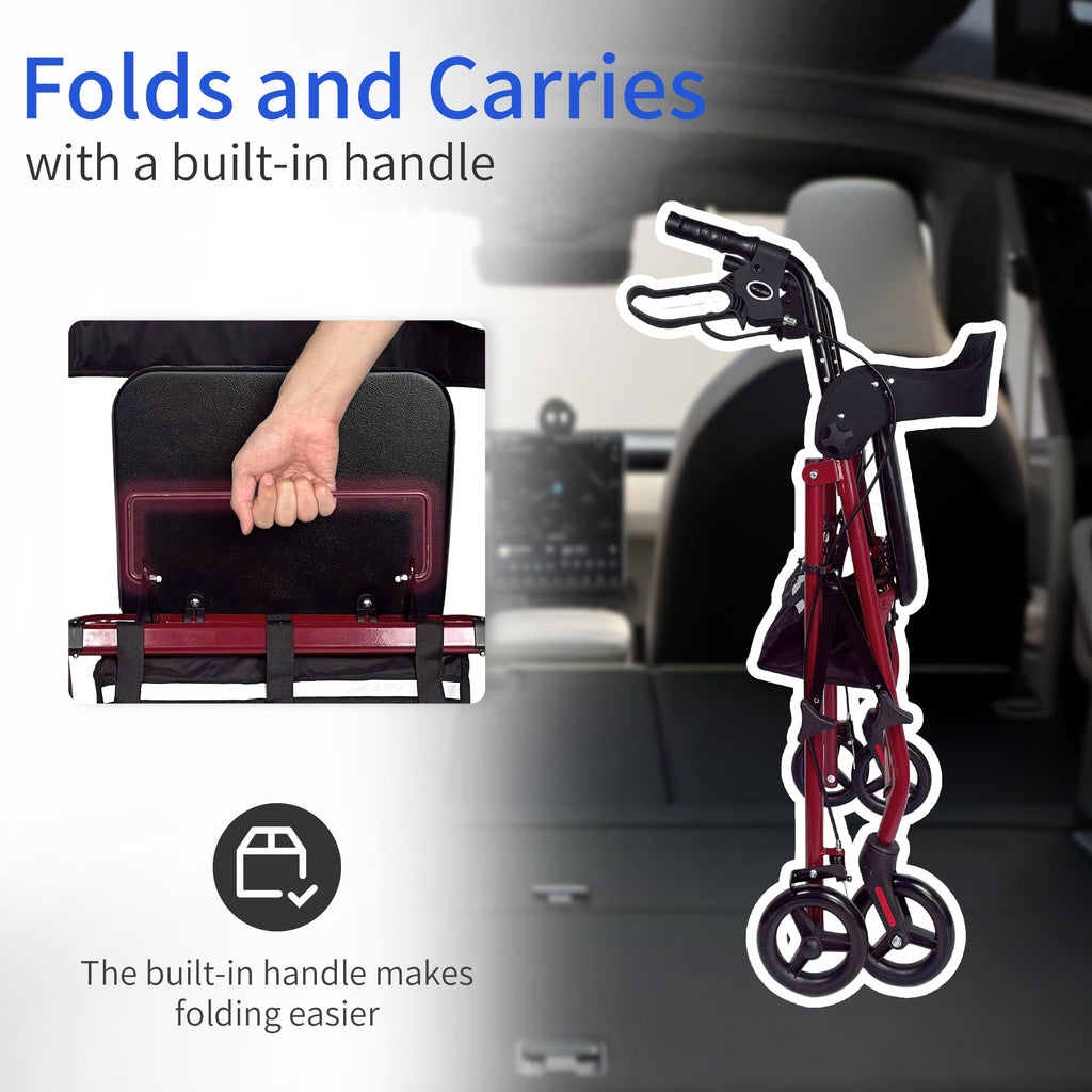 Foldable Rolling Walker with Seat H9242