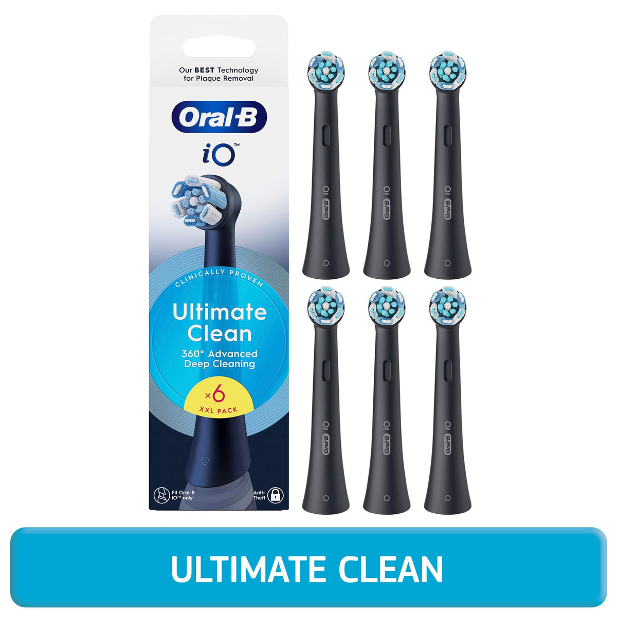 Black Replacement Toothbrush Heads W586490
