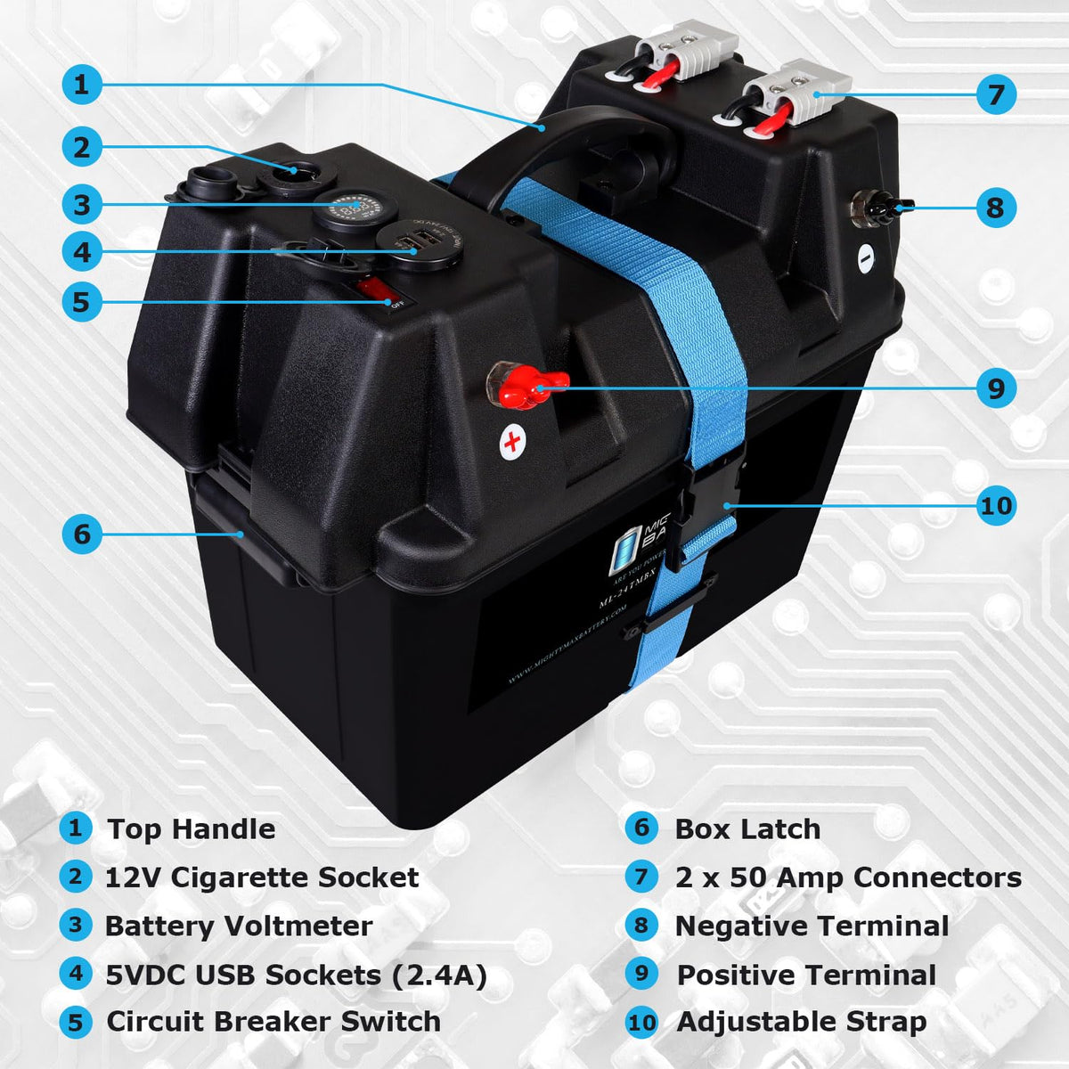 12V 100Ah SLA Battery with Smart Box J91908