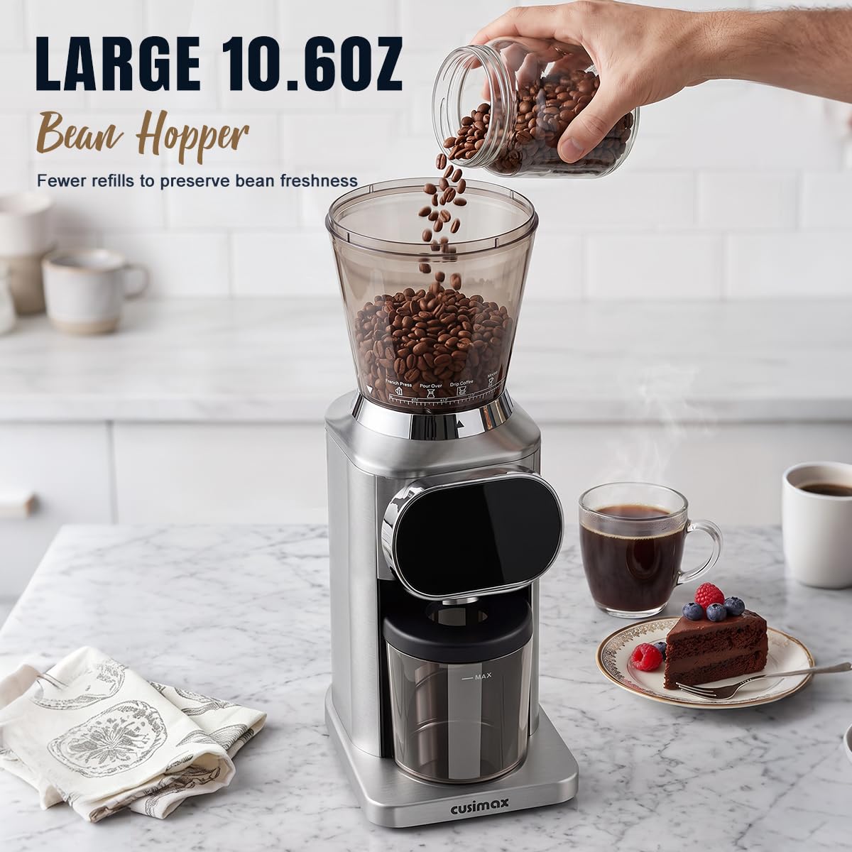 Electric Burr Coffee Grinder 48 Grind Settings E7603