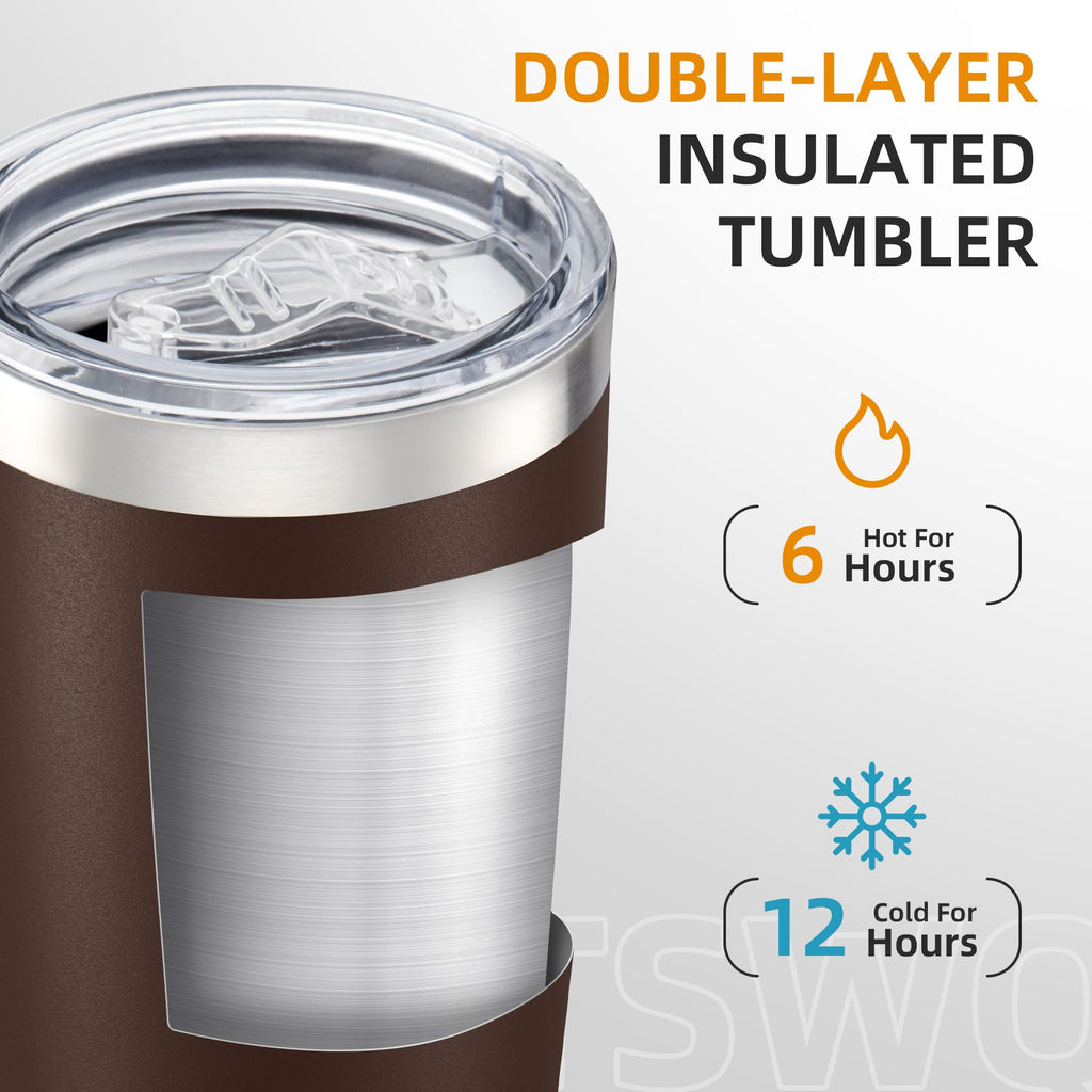 20 oz Stainless Steel Insulated Tumbler with Lid W70102