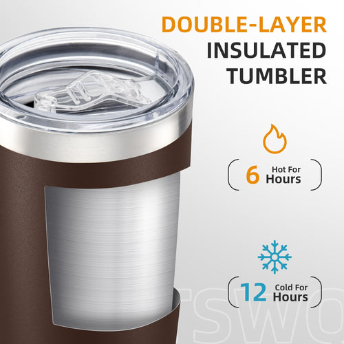 20 oz Stainless Steel Insulated Tumbler with Lid W70102