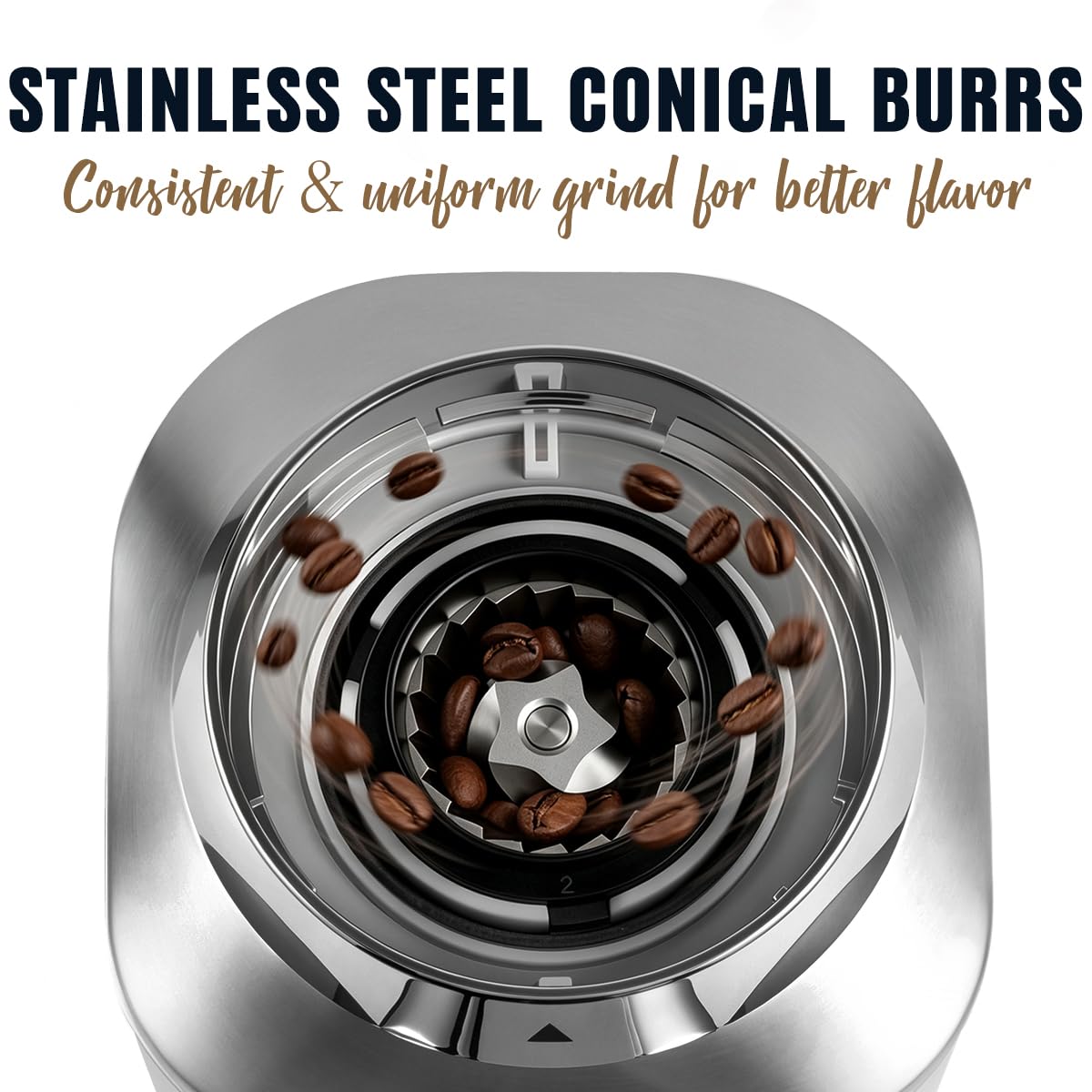 Electric Burr Coffee Grinder 48 Grind Settings E7603