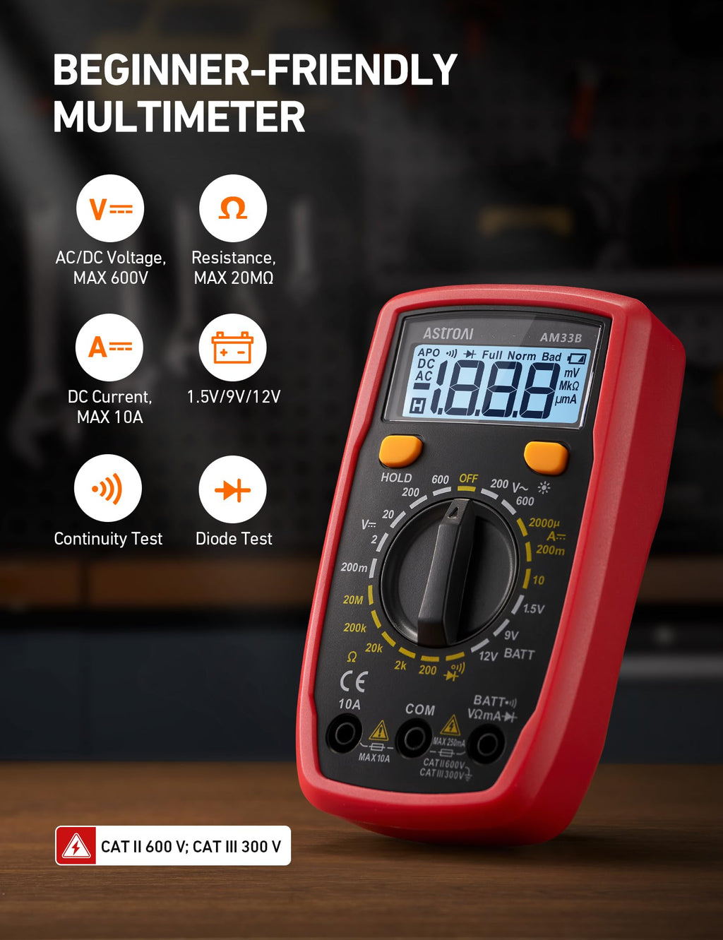 Electrical Test Kit with Digital Multimeter and Voltage Tester N740