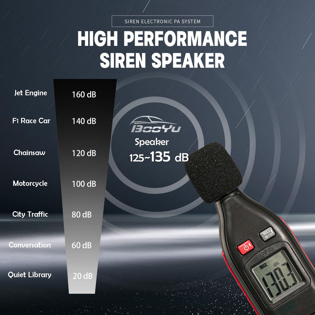 12V 200W 9Tone Slim Speaker Horn Alarm PA System Emergency Siren X993657