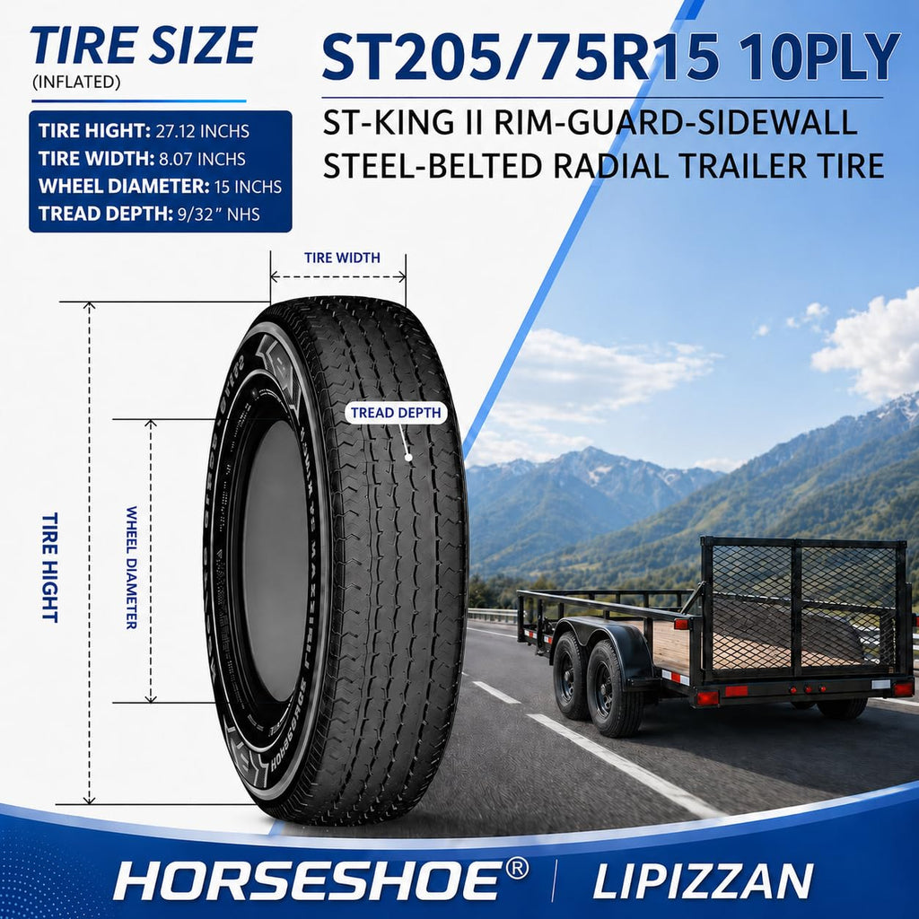ST205/75R15 10-Ply Trailer Tires E265179