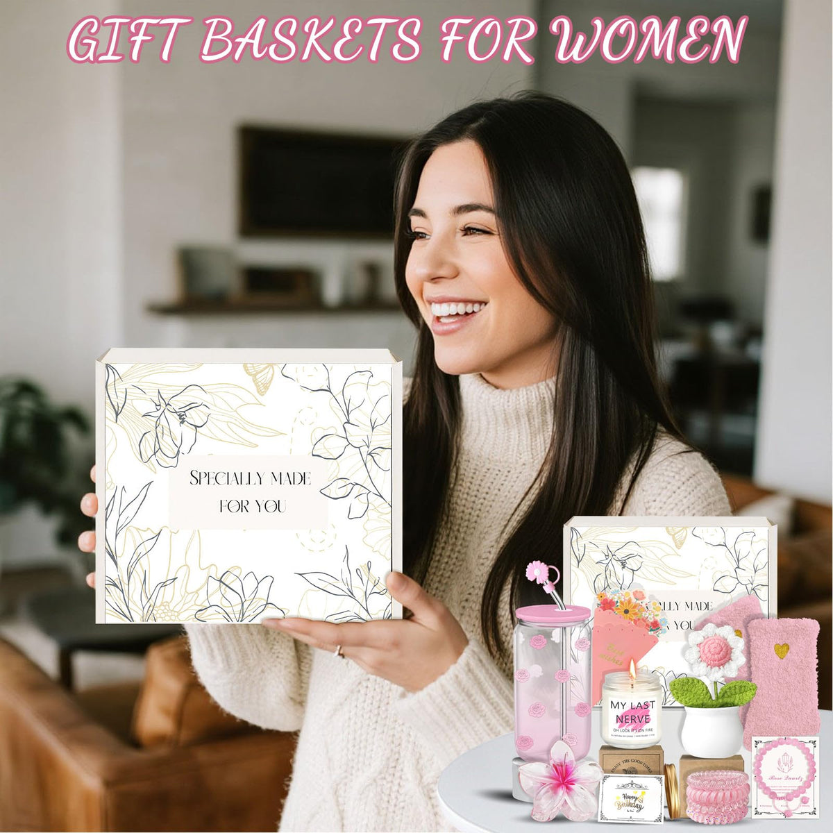 Pink Gift Basket Z592