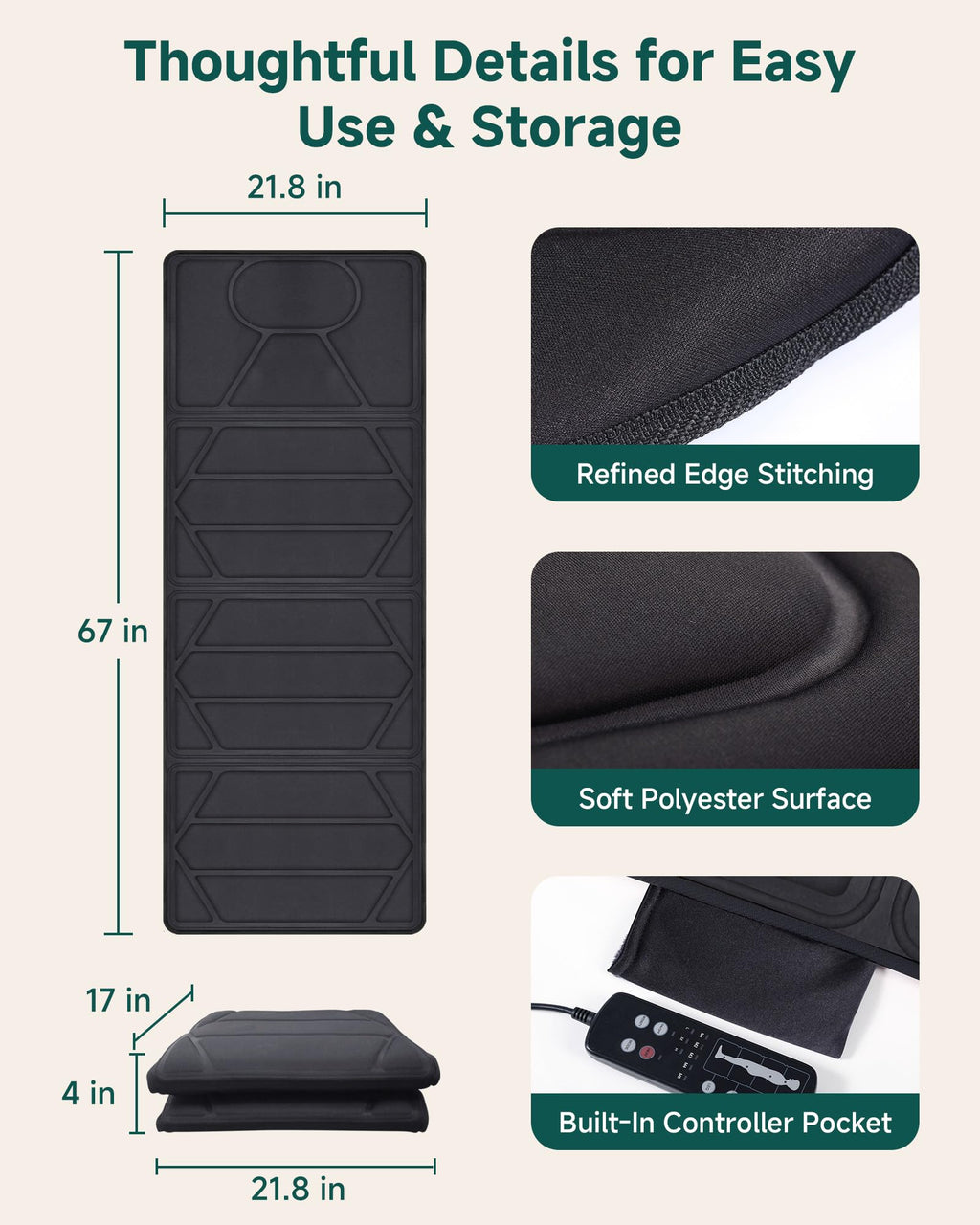 Full Body Massage Mat with Heat E982712