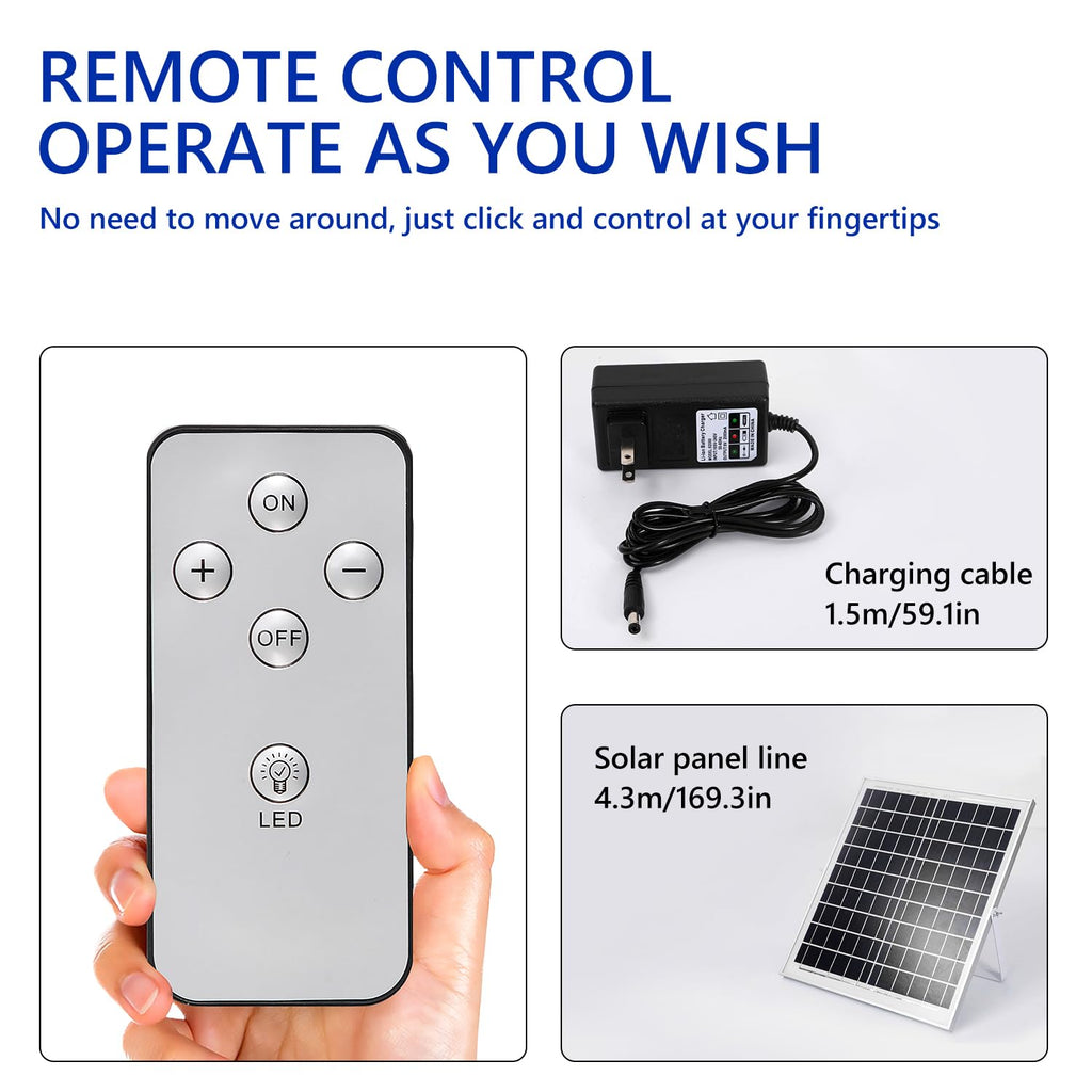 16in Solar Vertical Fan with Remote Control A628