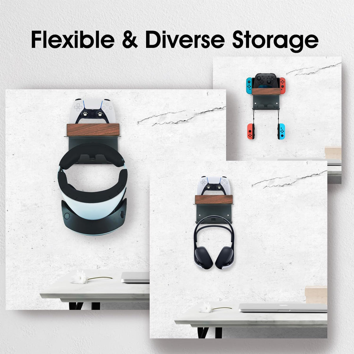 VR Headset Wall Mount Storage Stand Holder Hook B83184
