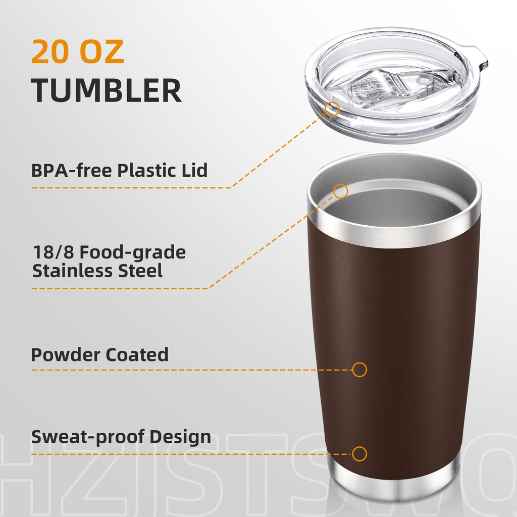 20 oz Stainless Steel Insulated Tumbler with Lid W70102