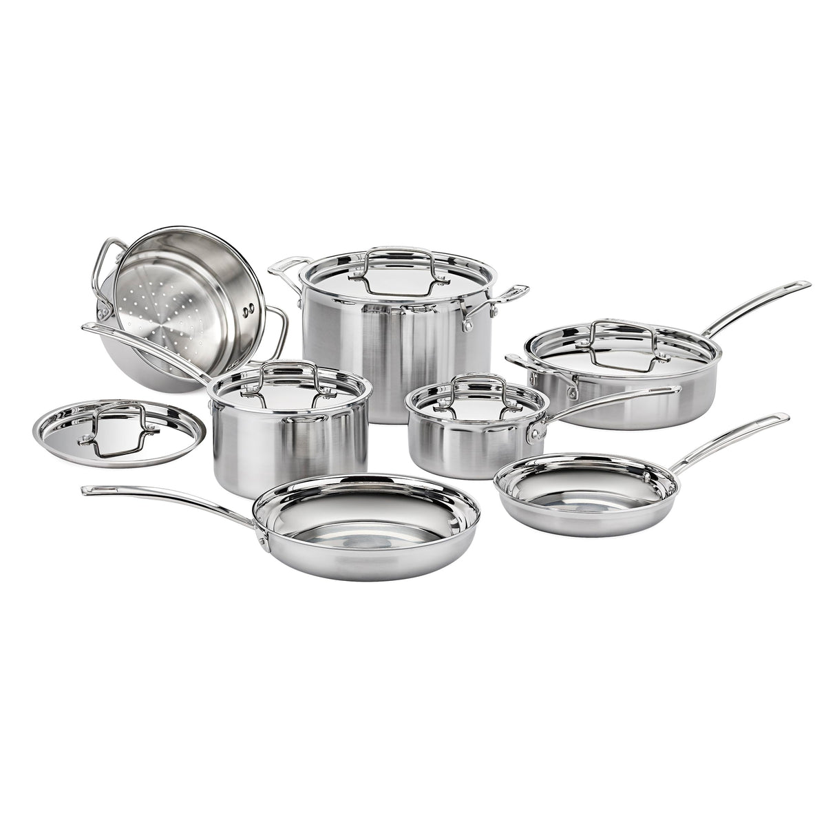Stainless Steel 12 pc Induction Compatible Cookware Set L93595