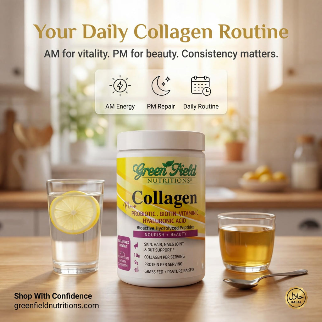 Halal Collagen Peptides Powder 9g Probiotic Biotin 277g N974