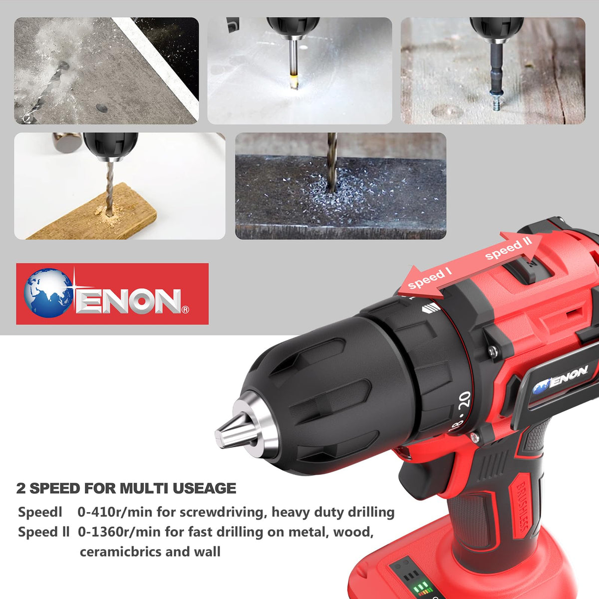 Cordless Drill Set with Battery and Charger I7705
