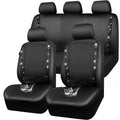 Leather Bling Diamond Car Seat Covers Full Set T8016