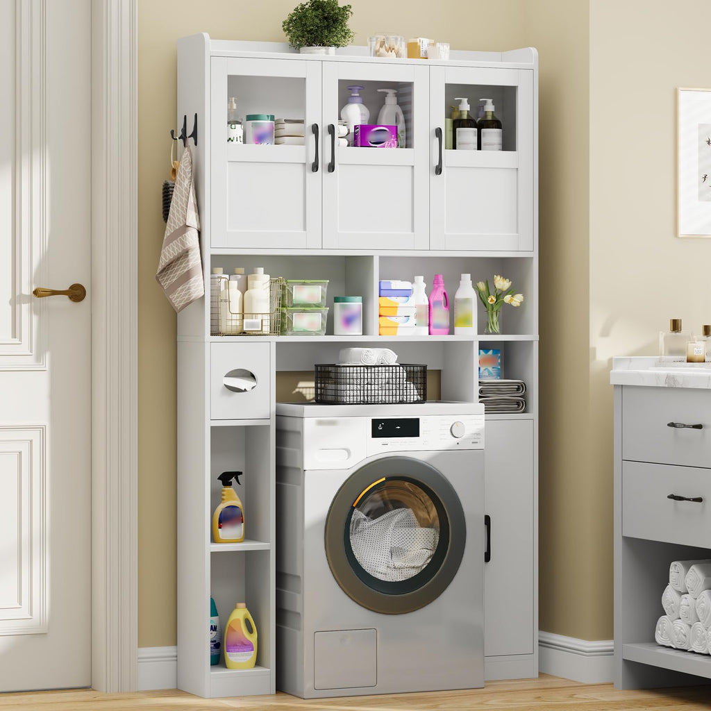 Over The Toilet Cabinet with 3 Acrylic Doors G651