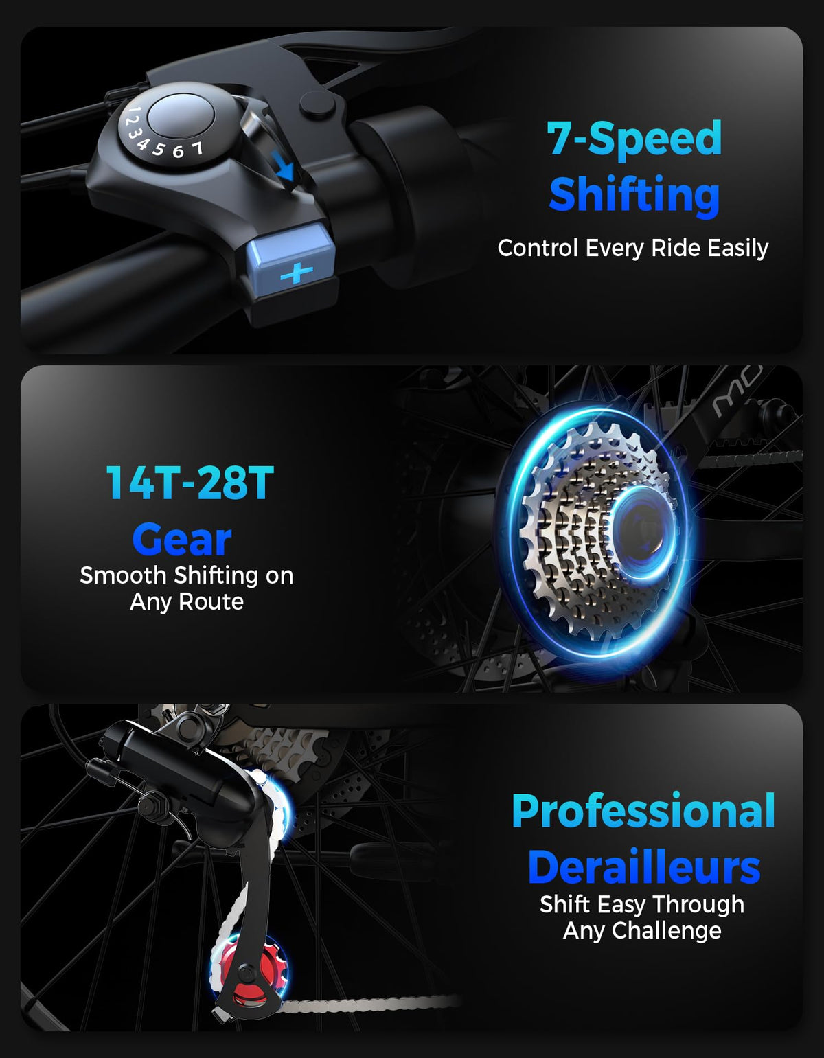 7-Speed 26" Tire Electric Bike T492