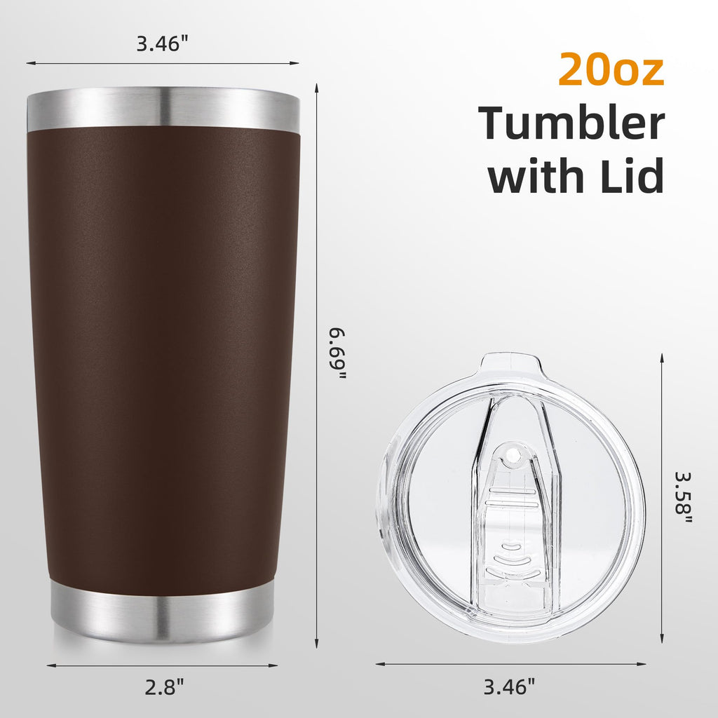 20 oz Stainless Steel Insulated Tumbler with Lid W70102