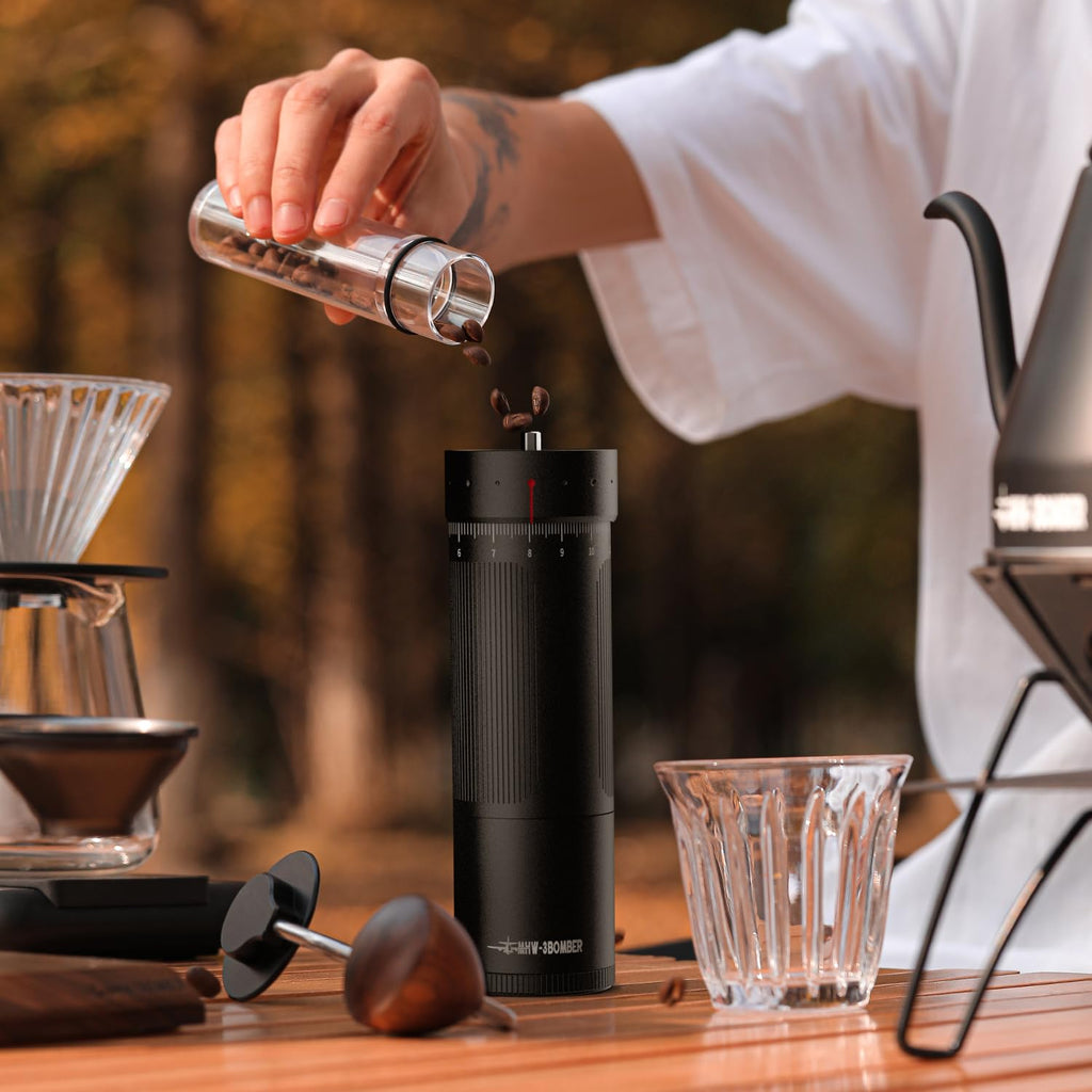 Manual Coffee Grinder with Titanium Coated Conical Burr N3291