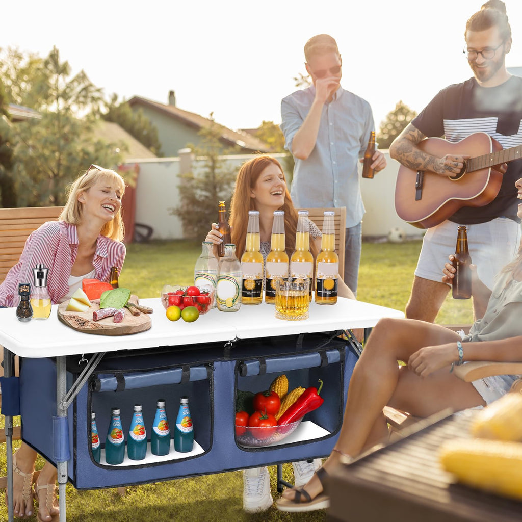 Foldable Camping Table with Storage N465