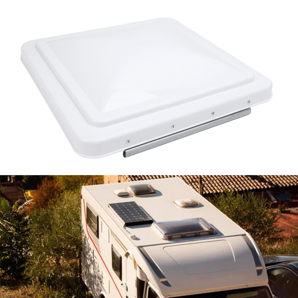 14in White RV Roof Vent Lid Cover 2-Pack G211753